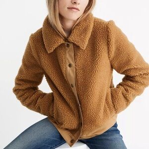 Madewell Portland Sherpa Teddy Fleece Jacket